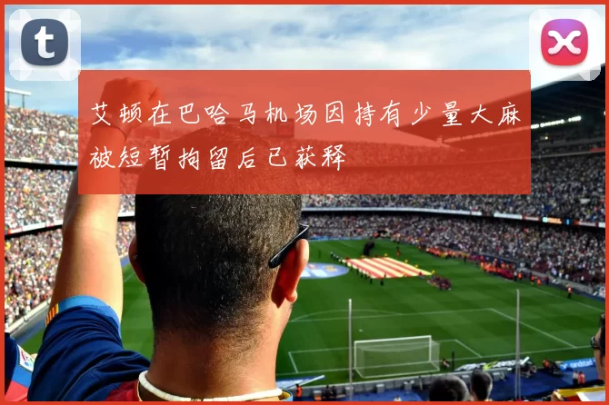 艾顿在巴哈马机场因持有少量大麻被短暂拘留后已获释